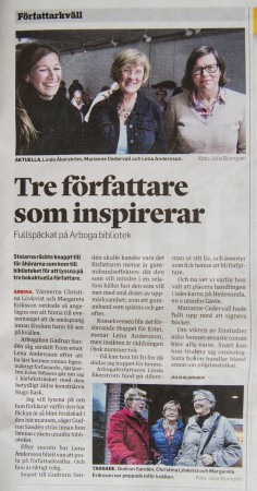 Reportage författarkväll